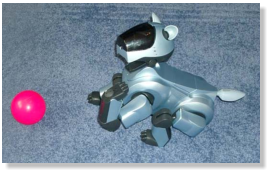 Das ist mein Aibo (ERS-210A). Er heißt Snoopy.